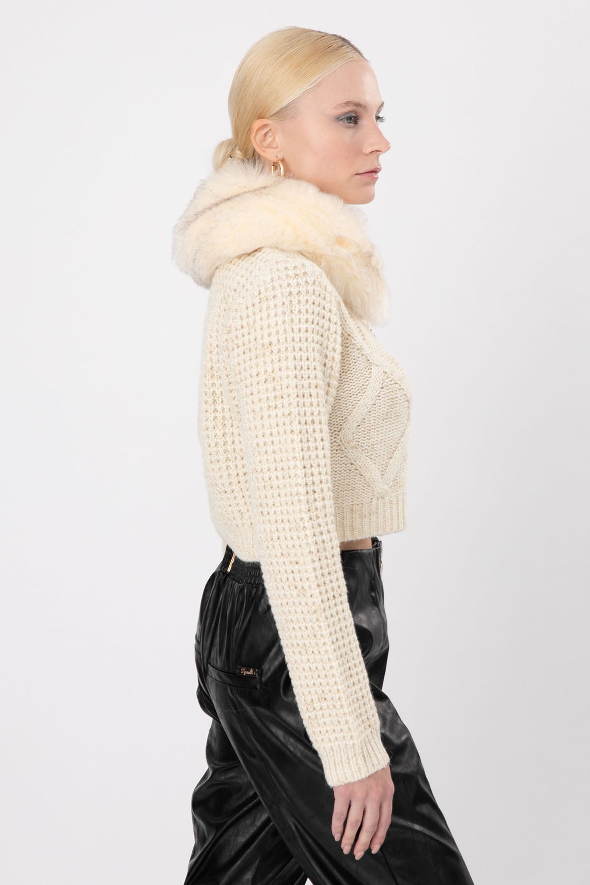 Liu Jo Kürklü Yaka Triko Ceket-Libas Trendy Fashion Store