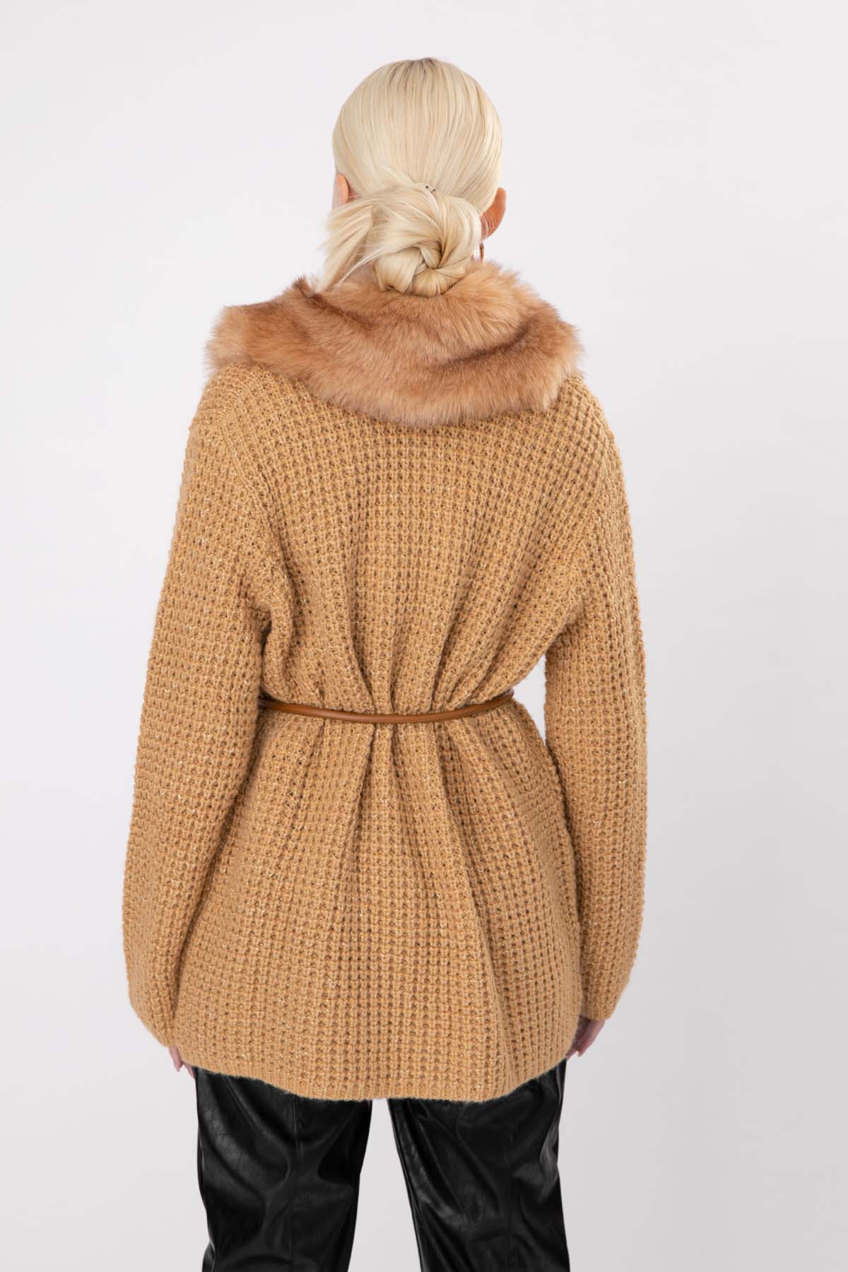 Liu Jo Kürklü Yaka Yün Triko Ceket-Libas Trendy Fashion Store