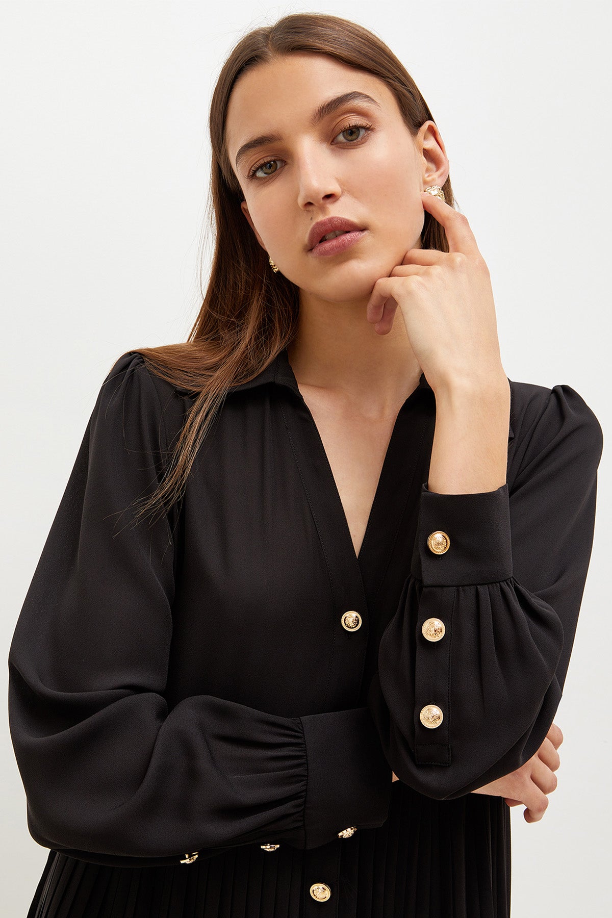 Liu Jo Klasik Yaka Piliseli Mini Gömlek Elbise-Libas Trendy Fashion Store
