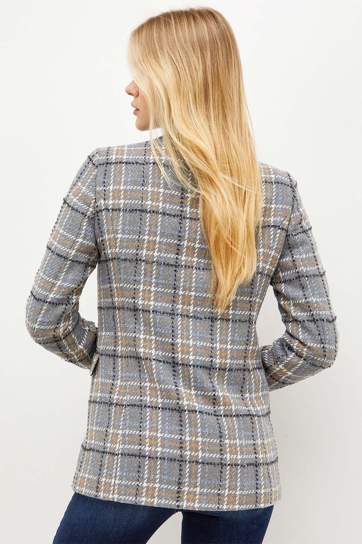 Liu Jo Ekose Tek Düğme Ceket-Libas Trendy Fashion Store