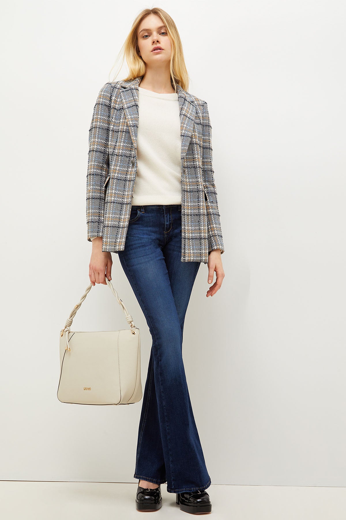 Liu Jo Ekose Tek Düğme Ceket-Libas Trendy Fashion Store