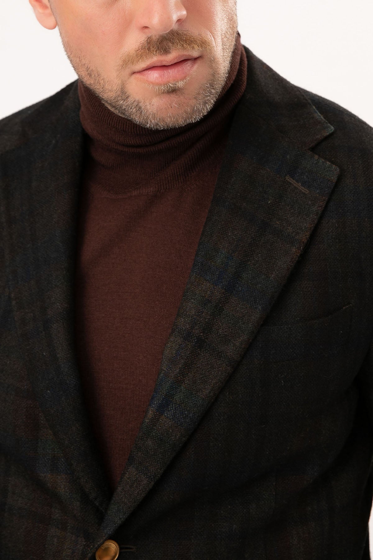 The Gigi Ekose Desenli Yün Blazer Ceket