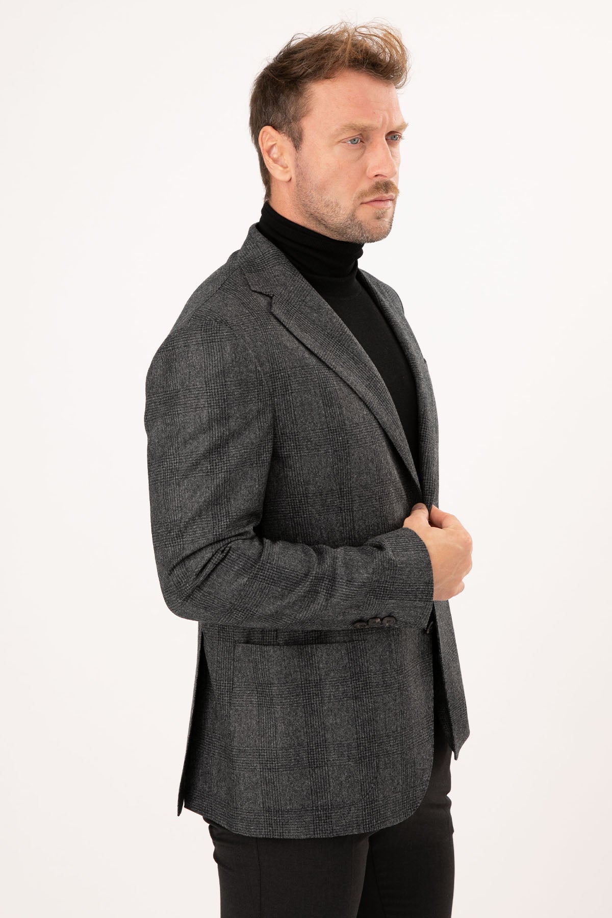 The Gigi Ekoseli Yün Blazer Ceket-Libas Trendy Fashion Store