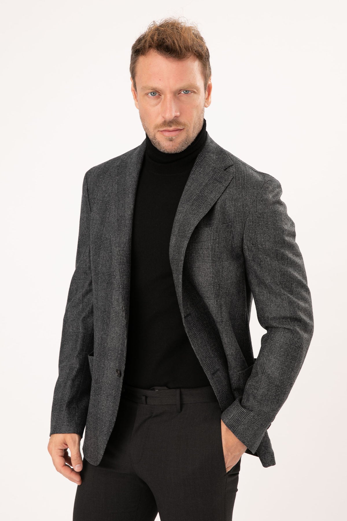 The Gigi Ekoseli Yün Blazer Ceket-Libas Trendy Fashion Store