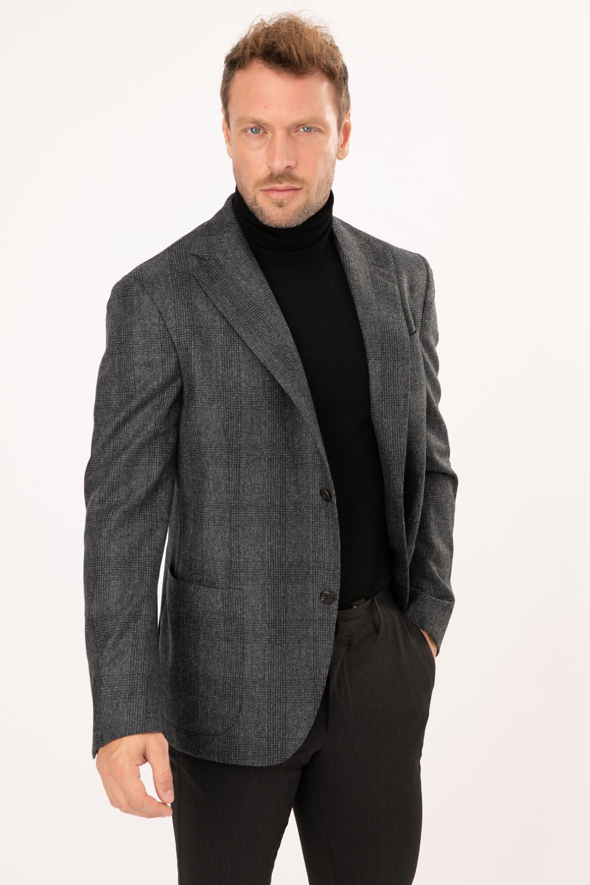 The Gigi Ekoseli Yün Blazer Ceket-Libas Trendy Fashion Store