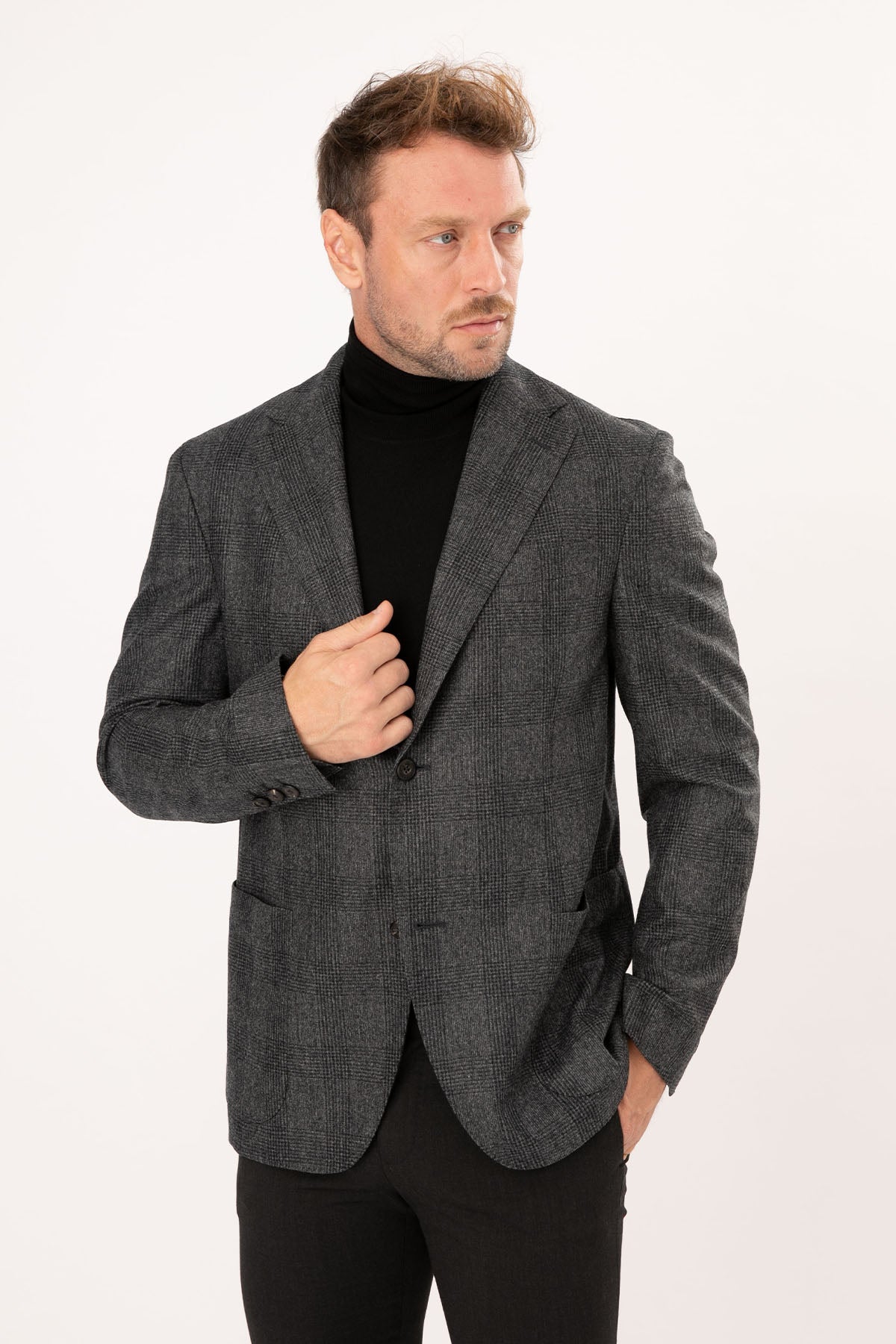 The Gigi Ekoseli Yün Blazer Ceket-Libas Trendy Fashion Store