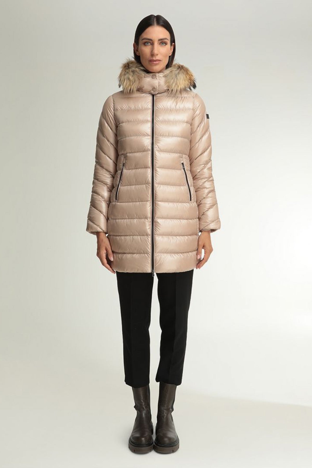 Hetrego Ingrid Slim Fit Kürklü Kapüşonlu Puffer Mont-Libas Trendy Fashion Store