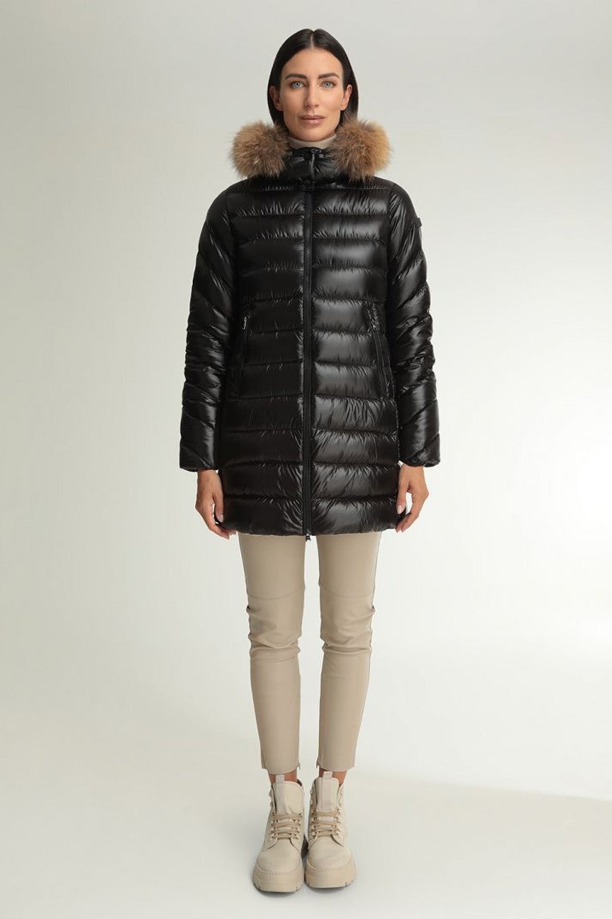 Hetrego Ingrid Slim Fit Kürklü Kapüşonlu Puffer Mont-Libas Trendy Fashion Store