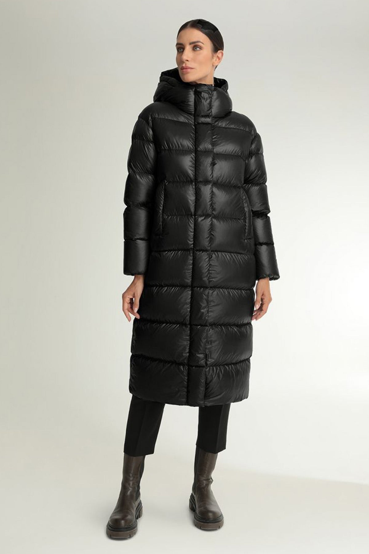 Hetrego Tara Kapüşonlu Uzun Puffer Mont-Libas Trendy Fashion Store