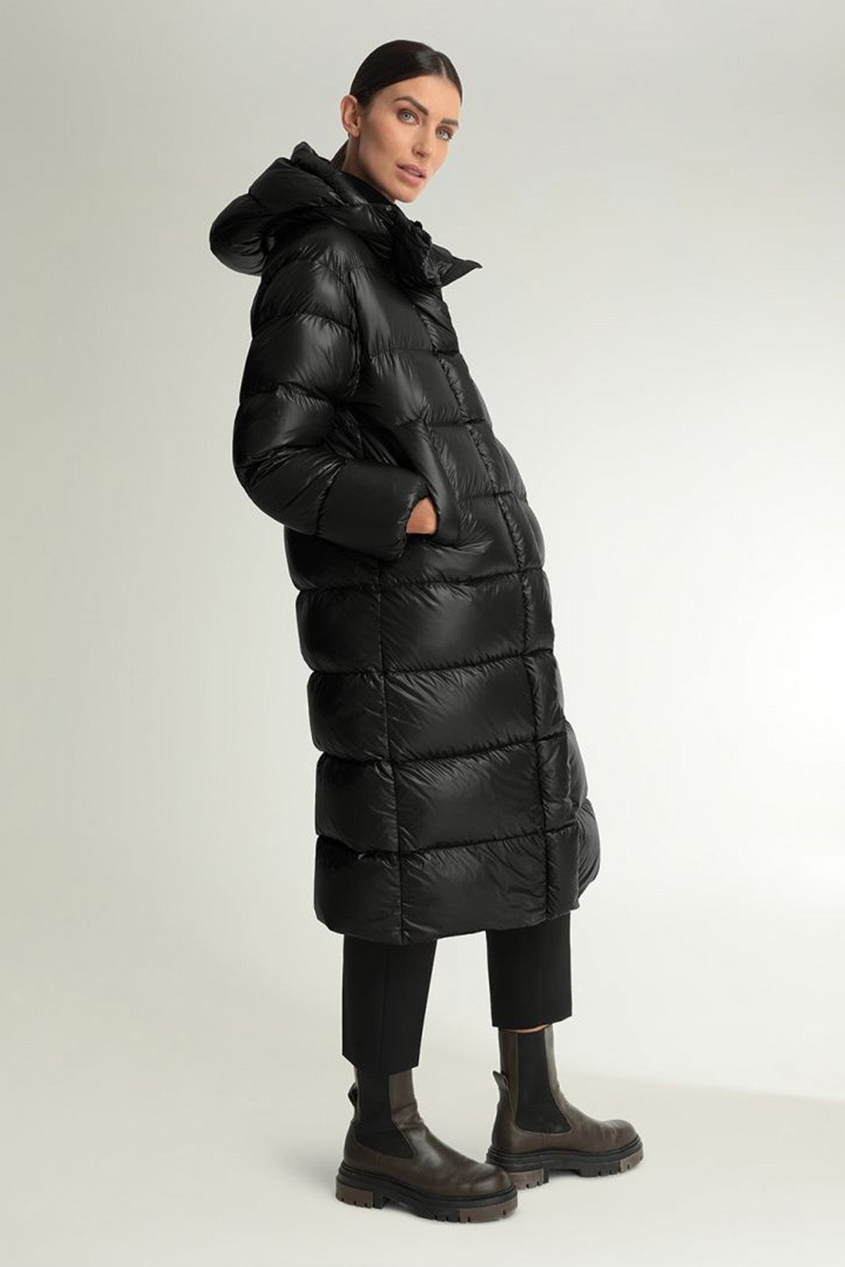 Hetrego Tara Kapüşonlu Uzun Puffer Mont-Libas Trendy Fashion Store