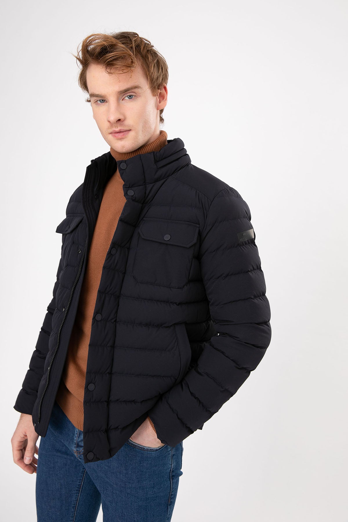 Hetrego Davis Kapak Cepli Puffer Ceket Mont-Libas Trendy Fashion Store