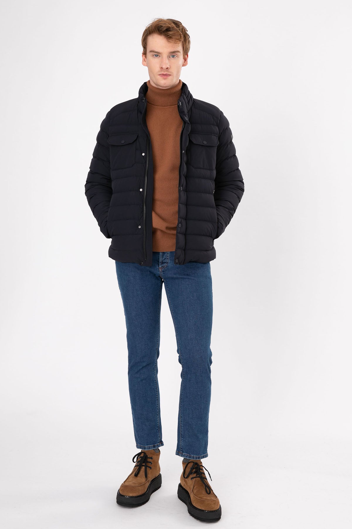 Hetrego Davis Kapak Cepli Puffer Ceket Mont-Libas Trendy Fashion Store