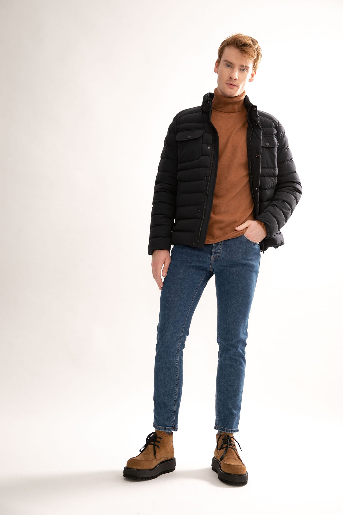 Hetrego Davis Kapak Cepli Puffer Ceket Mont-Libas Trendy Fashion Store