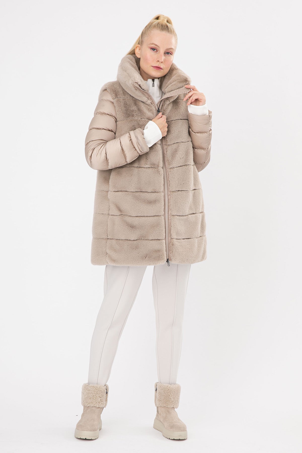 Hetrego Myrna Demonte Kollu Kürklü Mont-Libas Trendy Fashion Store