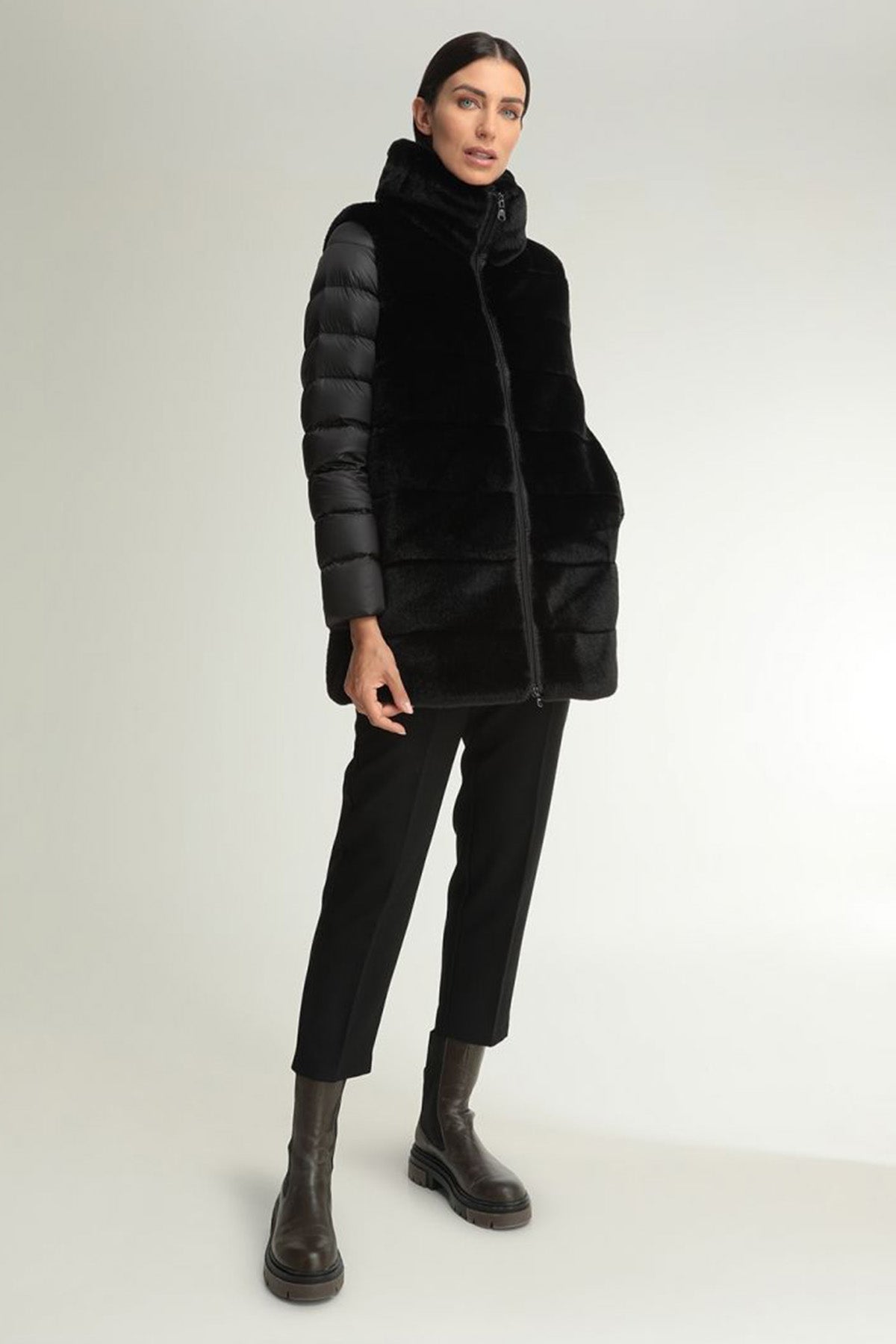 Hetrego Myrna Demonte Kollu Kürklü Mont-Libas Trendy Fashion Store