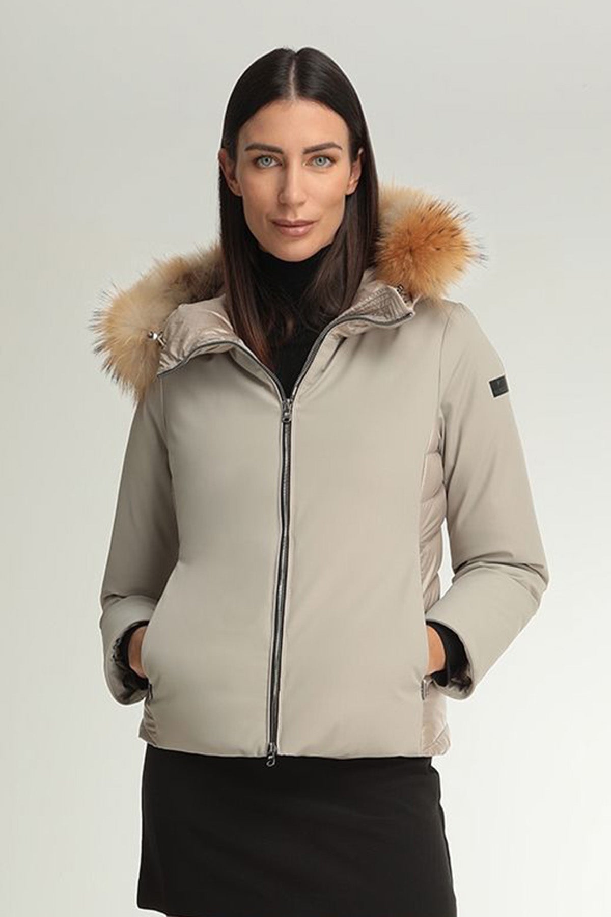 Hetrego Lola Kürklü Kapüşonlu Teknik Puffer Mont-Libas Trendy Fashion Store