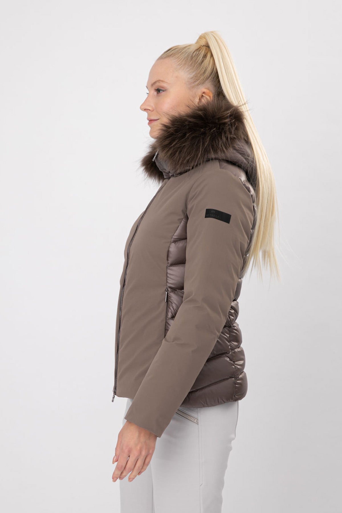 Hetrego Lola Kürklü Kapüşonlu Teknik Puffer Mont-Libas Trendy Fashion Store