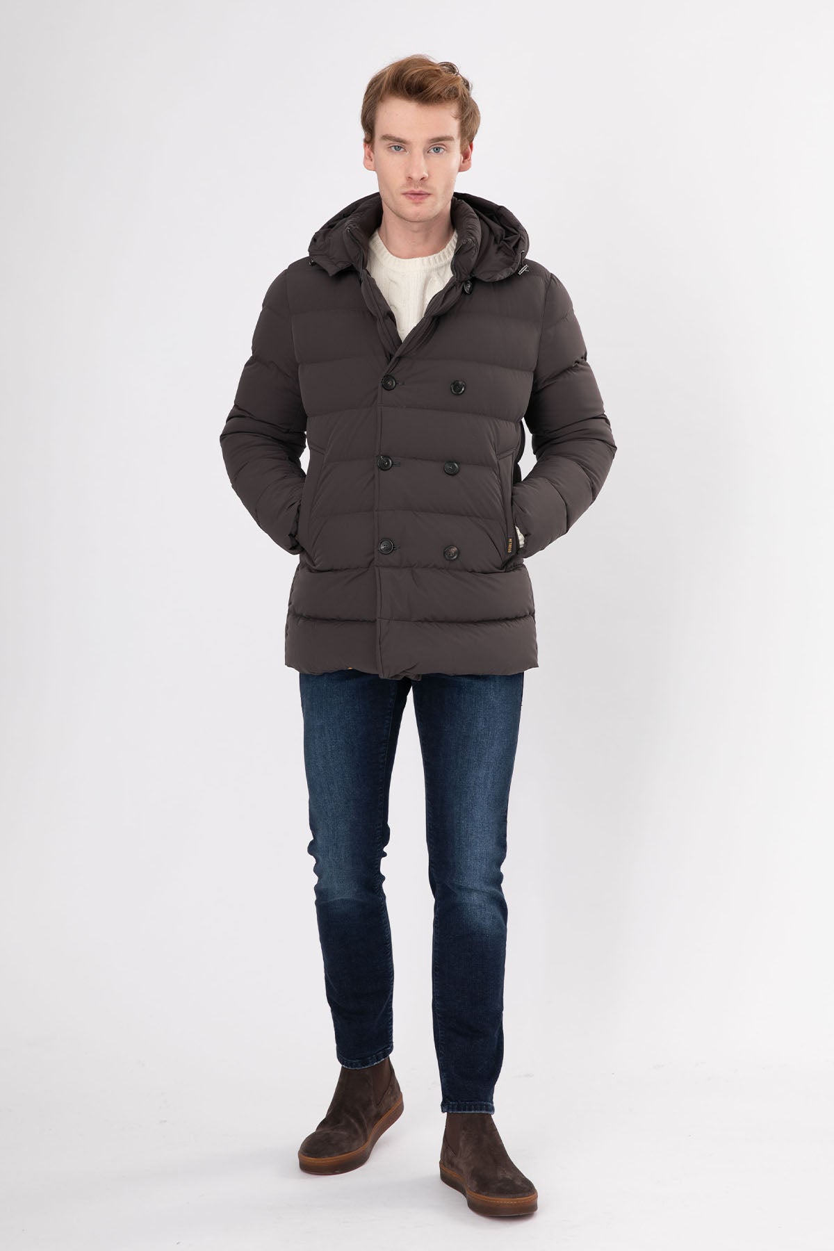 Hetrego Benjamin Kapüşonlu Kruvaze Puffer Kaban-Libas Trendy Fashion Store