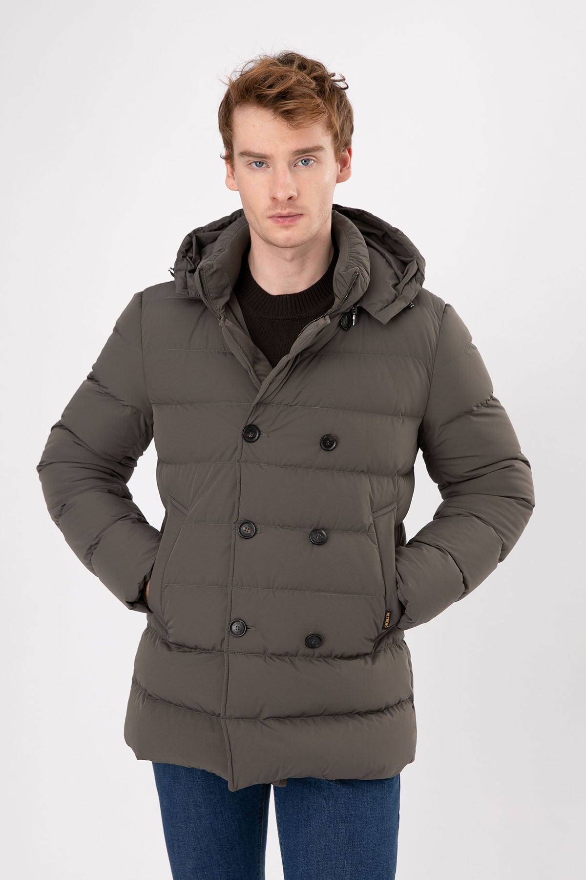 Hetrego Benjamin Kapüşonlu Kruvaze Puffer Kaban-Libas Trendy Fashion Store