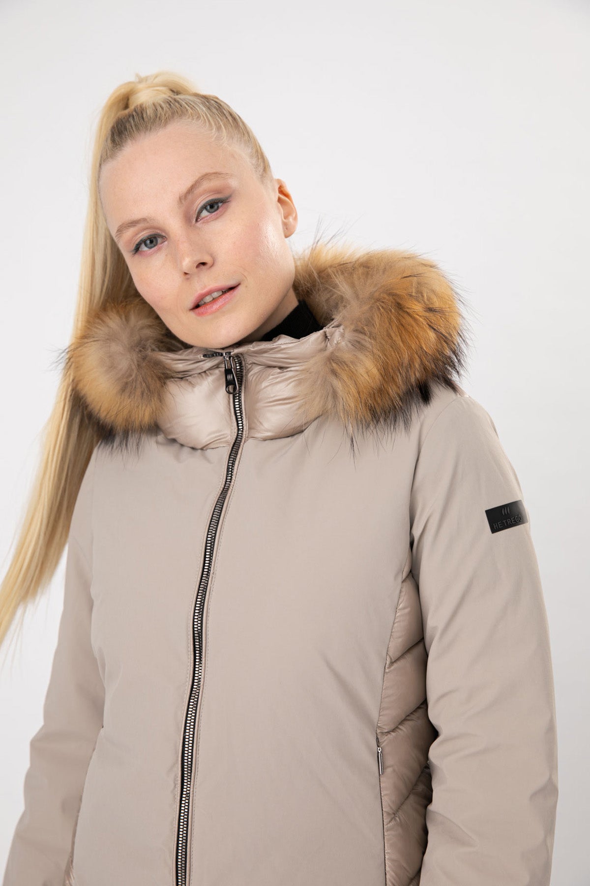 Hetrego Danielle Kürklü Kapüşonlu Teknik Puffer Mont-Libas Trendy Fashion Store