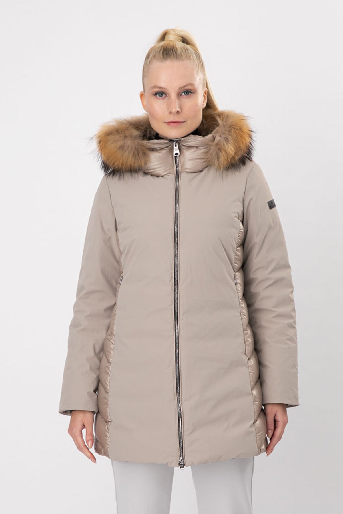 Hetrego Danielle Kürklü Kapüşonlu Teknik Puffer Mont-Libas Trendy Fashion Store