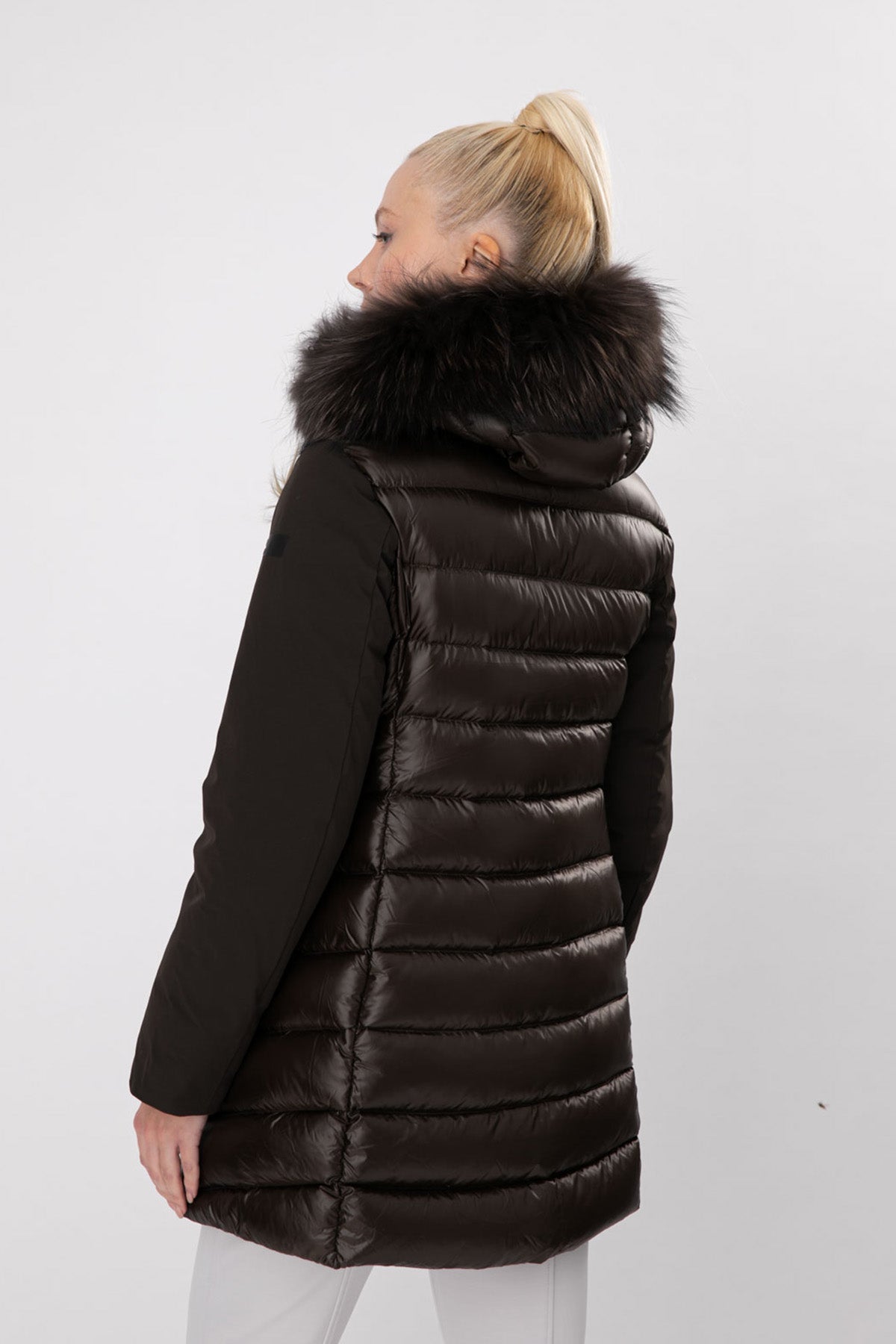 Hetrego Danielle Kürklü Kapüşonlu Teknik Puffer Mont-Libas Trendy Fashion Store