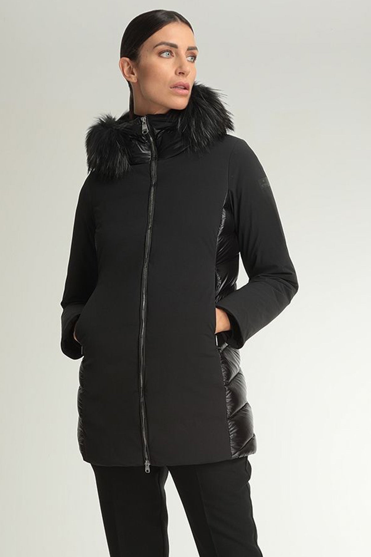 Hetrego Danielle Kürklü Kapüşonlu Teknik Puffer Mont-Libas Trendy Fashion Store