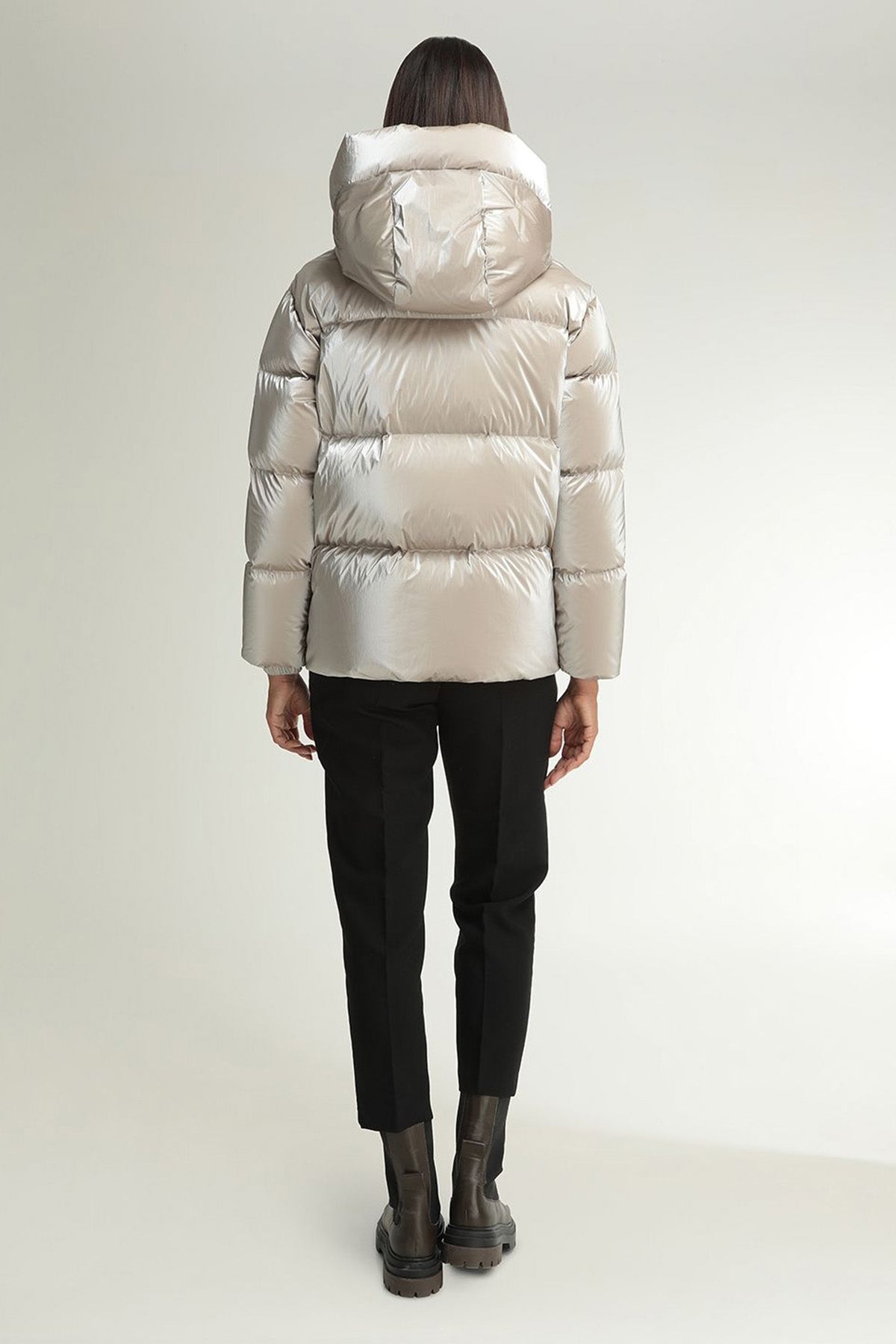 Hetrego Roxie Kapüşonlu Parlak Puffer Mont-Libas Trendy Fashion Store