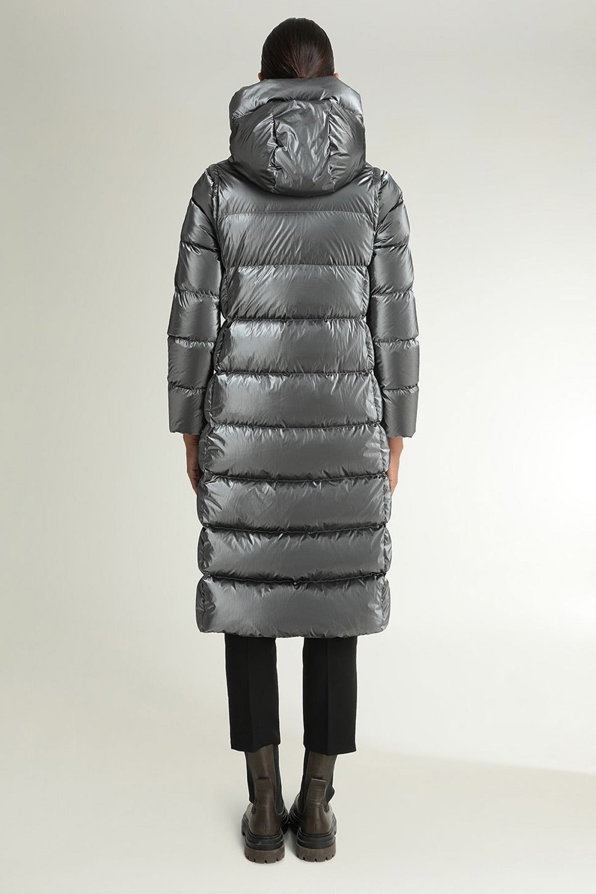 Hetrego Summer Kapüşonlu Demonte Kol Uzun Parlak Puffer Mont-Libas Trendy Fashion Store