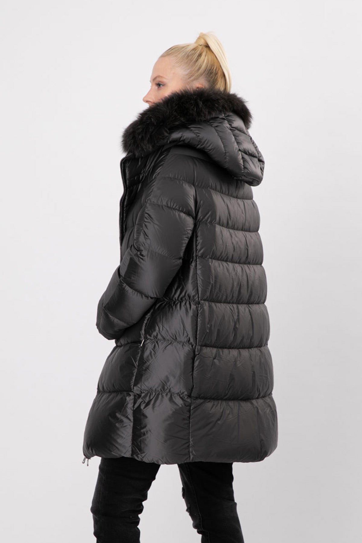 Hetrego Hanna Kürklü Kapüşonlu Puffer Mont-Libas Trendy Fashion Store