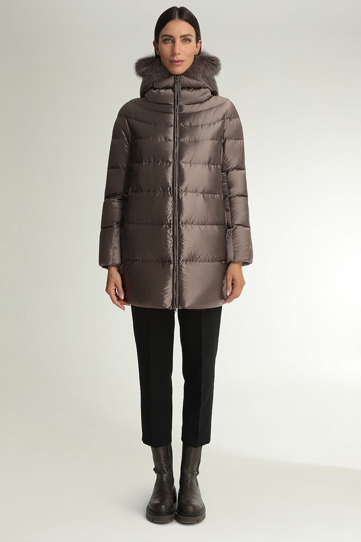 Hetrego Hanna Kürklü Kapüşonlu Puffer Mont-Libas Trendy Fashion Store