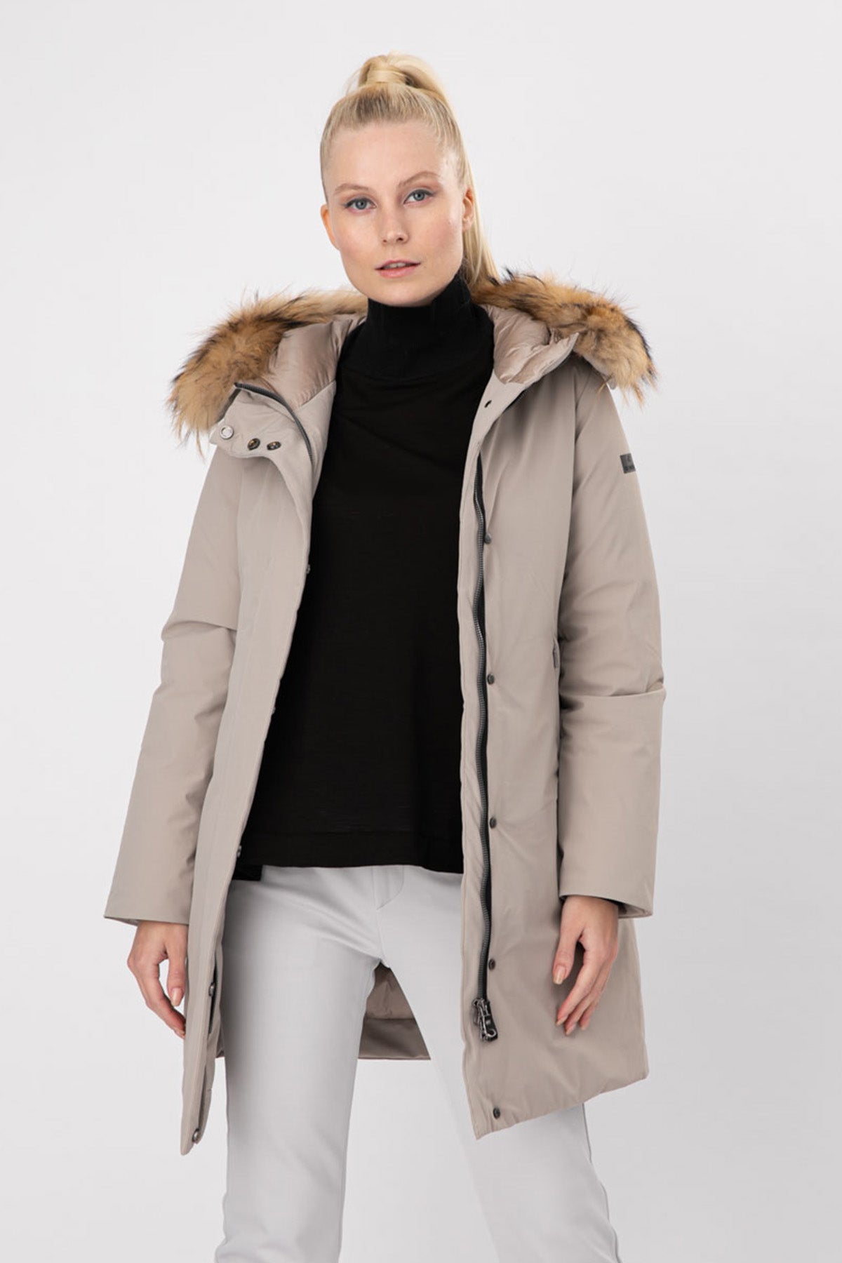 Hetrego Renee Kürklü Kapüşonlu Kaban-Libas Trendy Fashion Store