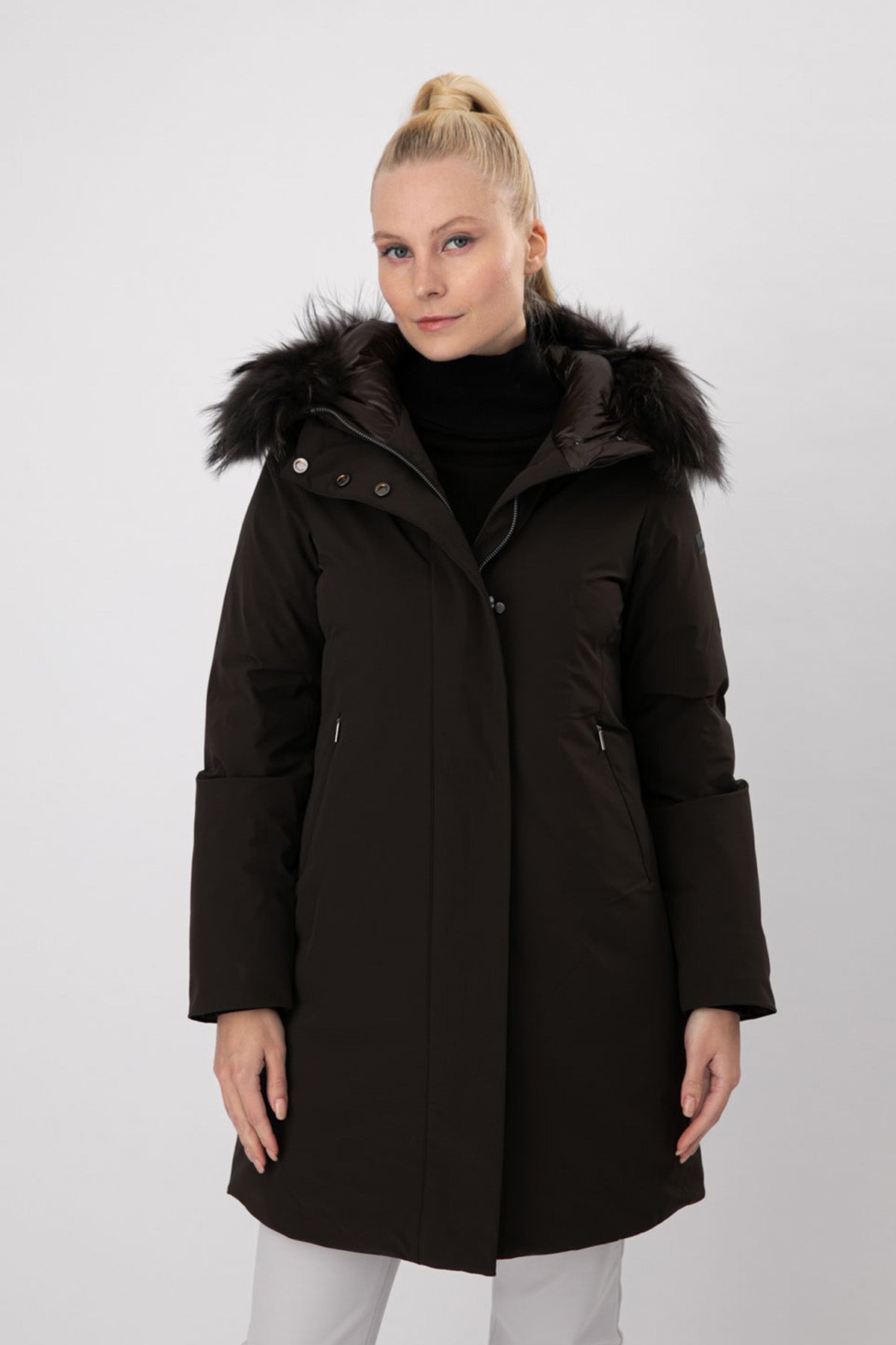 Hetrego Renee Kürklü Kapüşonlu Kaban-Libas Trendy Fashion Store