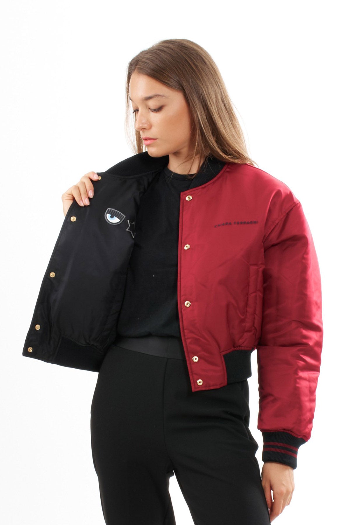 Chiara Ferragni Çift Taraflı Logolu Bomber Mont-Libas Trendy Fashion Store