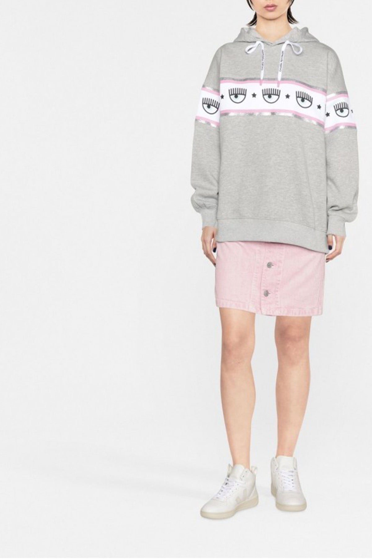 Chiara Ferragni Geniş Kesim Logolu Kapüşonlu Sweatshirt-Libas Trendy Fashion Store