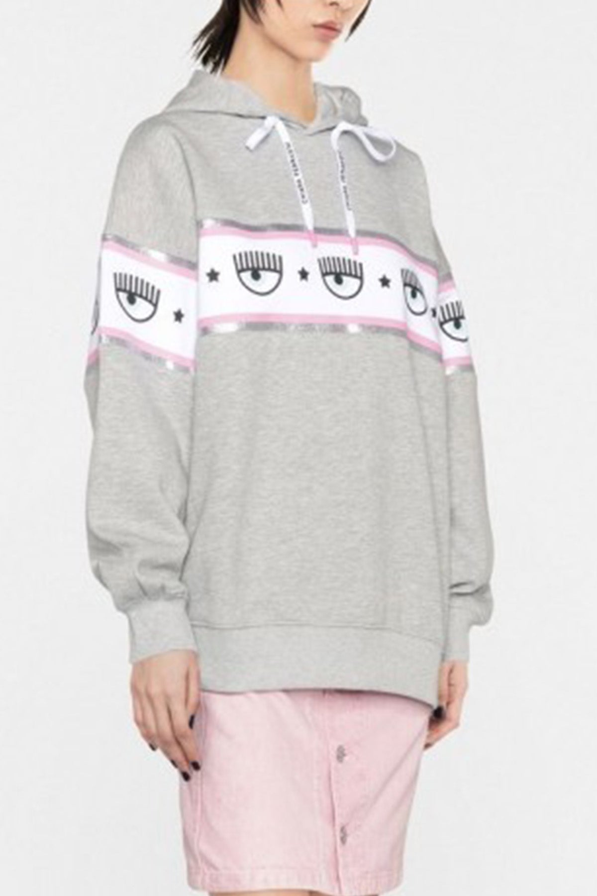 Chiara Ferragni Geniş Kesim Logolu Kapüşonlu Sweatshirt-Libas Trendy Fashion Store