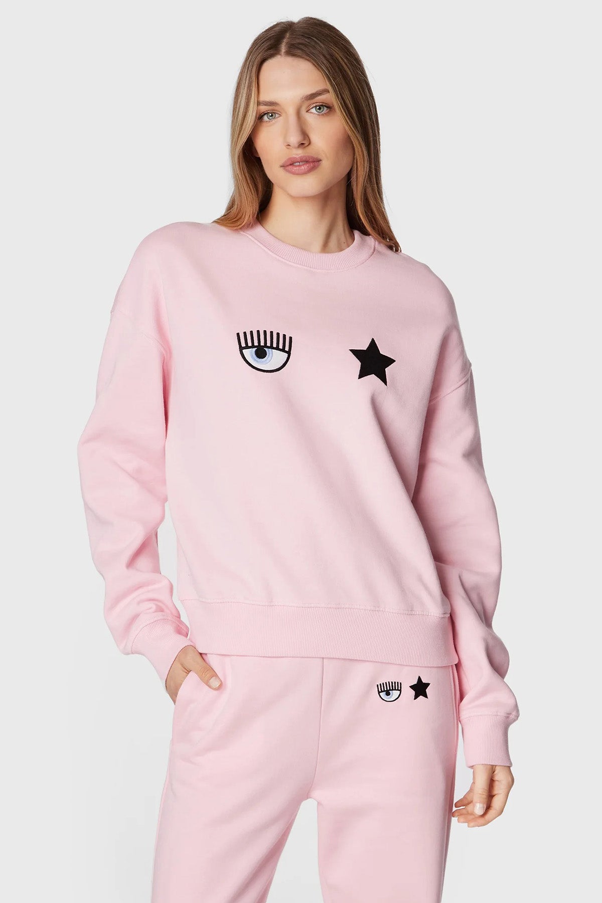 Chiara Ferragni Yuvarlak Yaka Logolu Sweatshirt-Libas Trendy Fashion Store