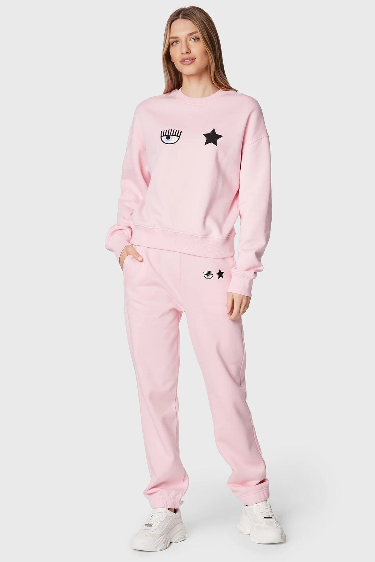 Chiara Ferragni Yuvarlak Yaka Logolu Sweatshirt-Libas Trendy Fashion Store