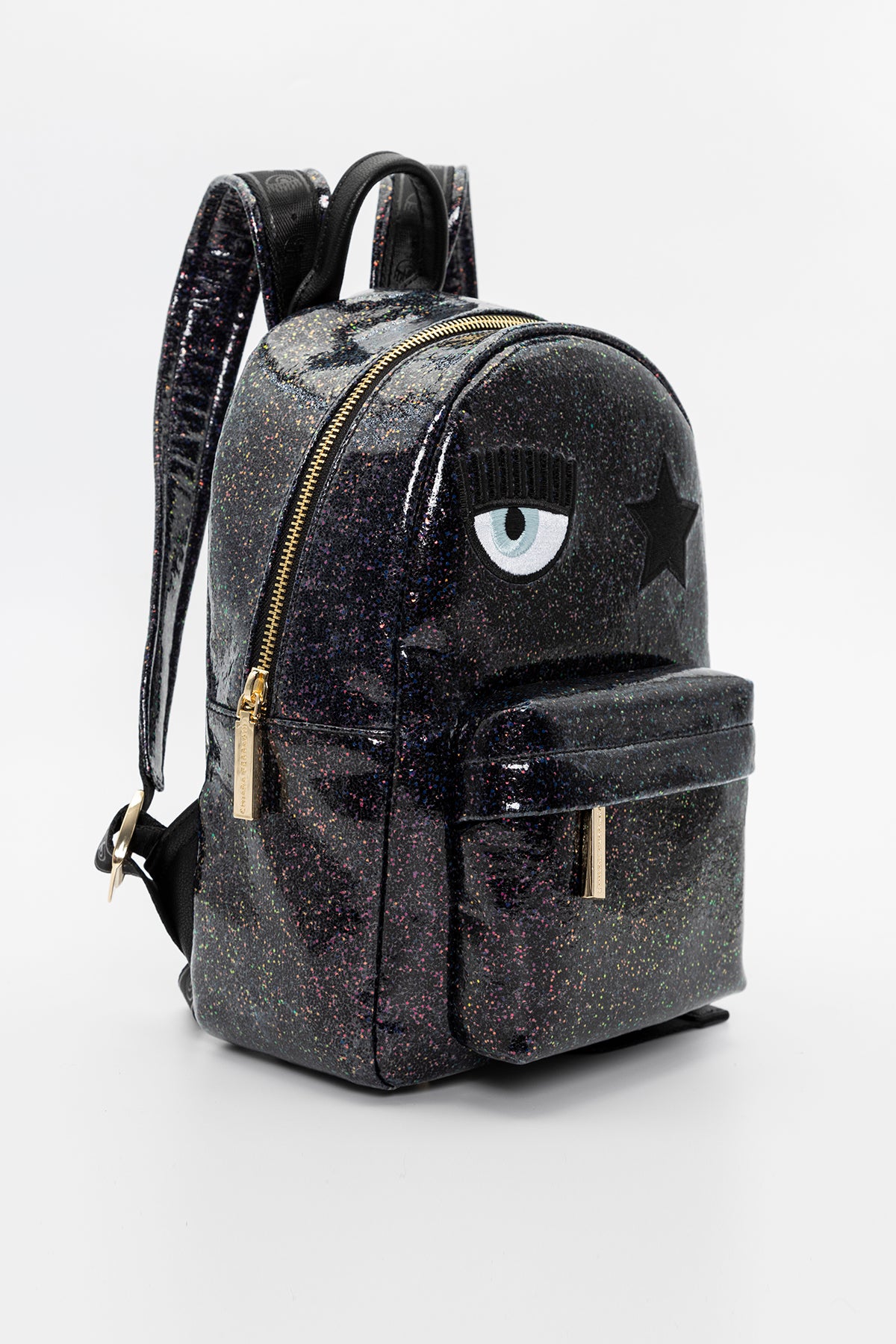 Chiara Ferragni Göz Logolu Parıltılı Sırt Çantası-Libas Trendy Fashion Store