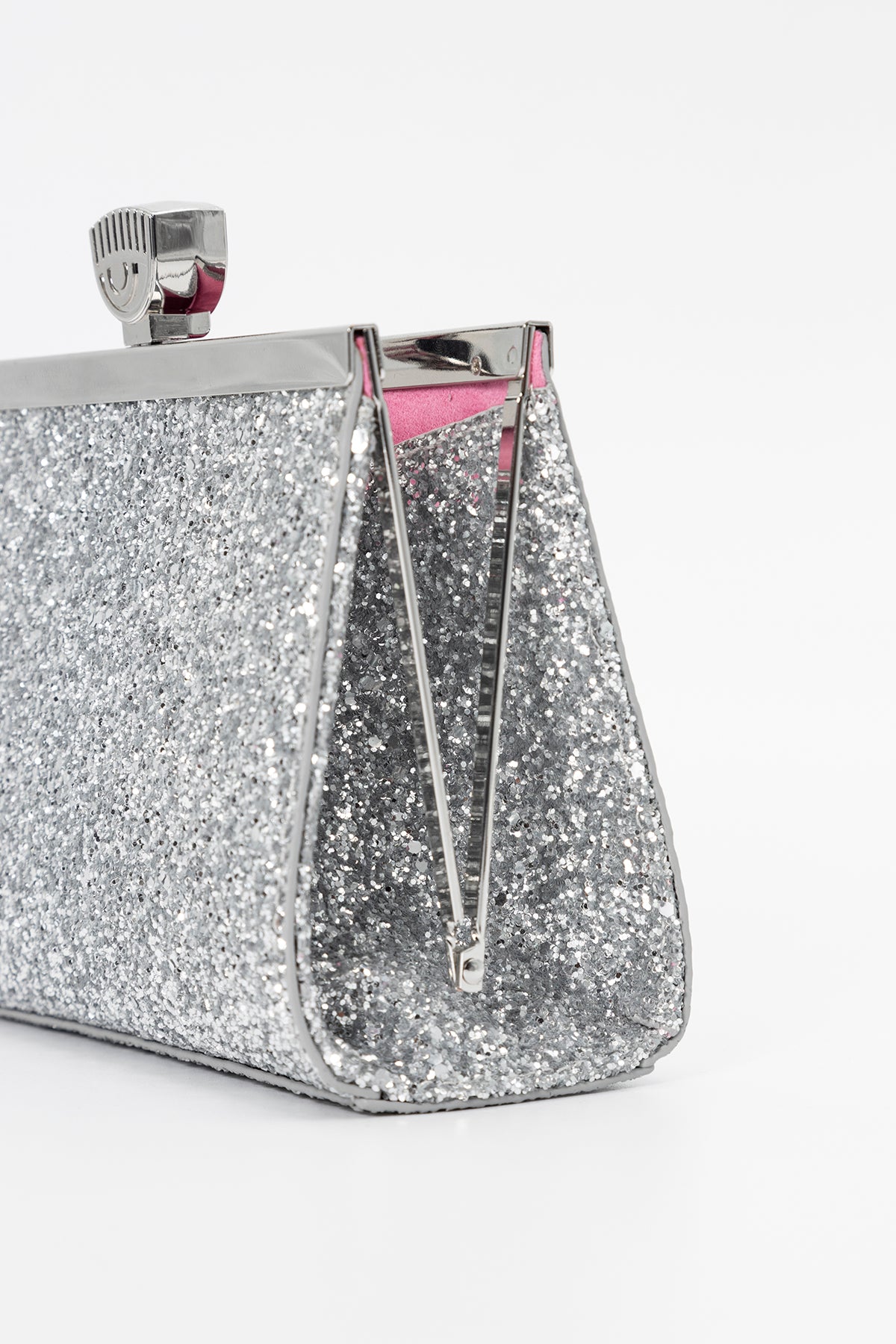 Chiara Ferragni Logolu Parlak Abiye Çanta-Libas Trendy Fashion Store