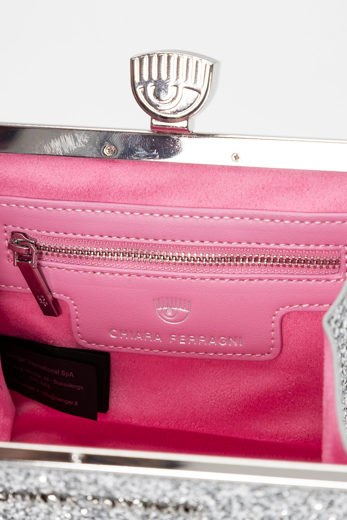 Chiara Ferragni Logolu Parlak Abiye Çanta-Libas Trendy Fashion Store