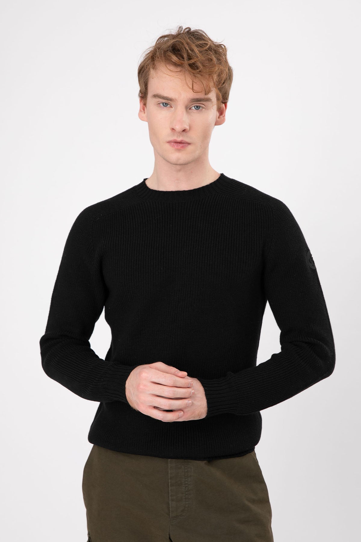 Gran Sasso Yuvarlak Yaka Rain Wool Örgü Triko-Libas Trendy Fashion Store