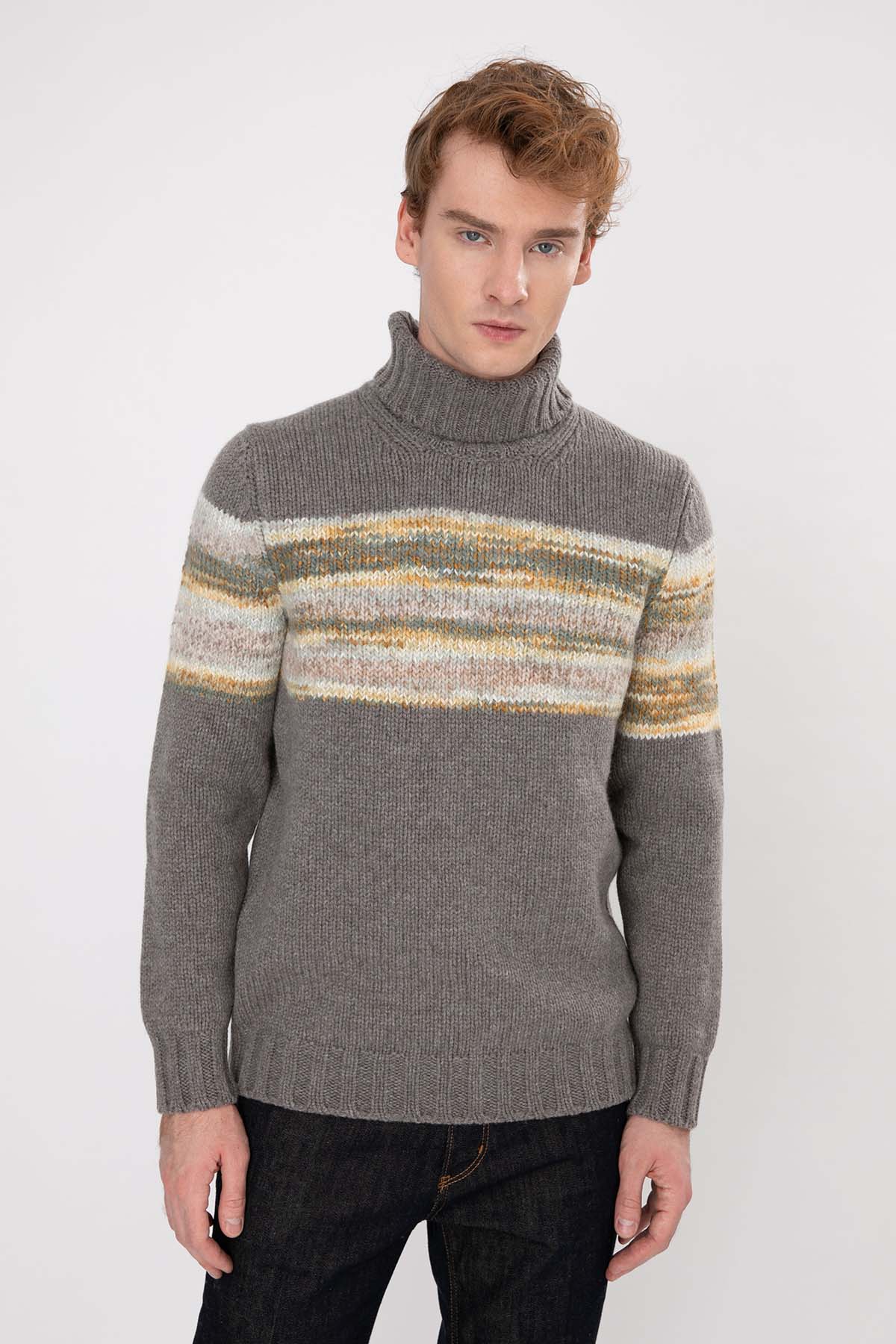 Gran Sasso Balıkçı Yaka Yün Örgü Triko-Libas Trendy Fashion Store