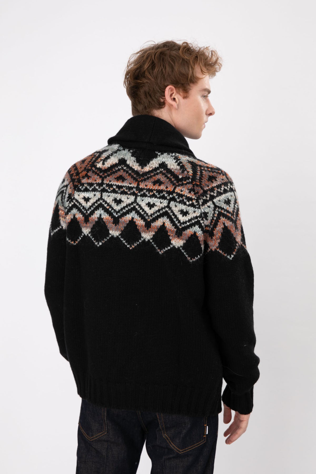 Gran Sasso Şal Yaka Yün Örgü Triko Ceket-Libas Trendy Fashion Store