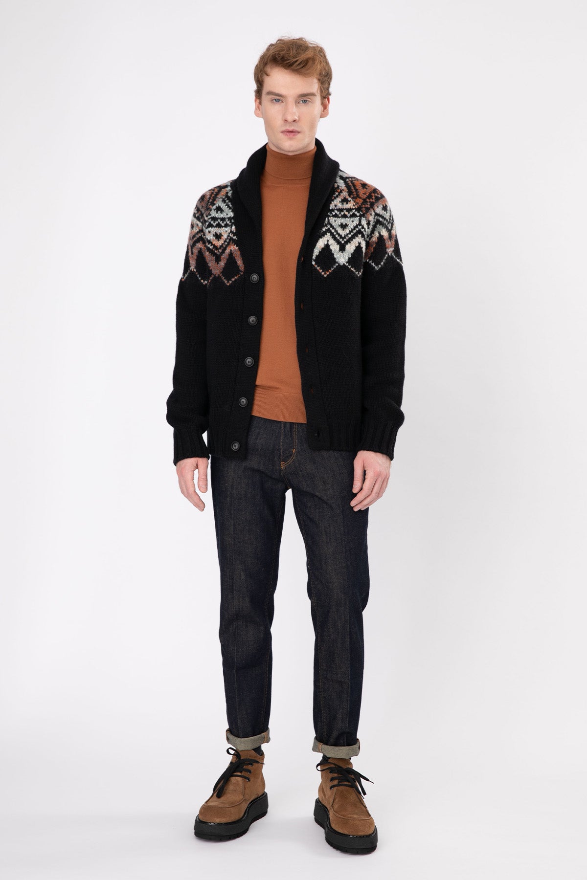 Gran Sasso Şal Yaka Yün Örgü Triko Ceket-Libas Trendy Fashion Store