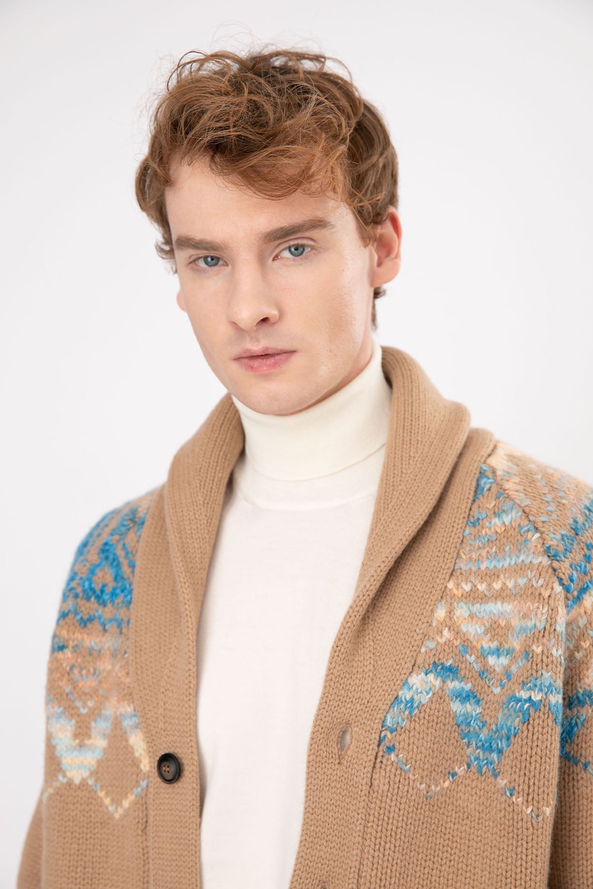 Gran Sasso Şal Yaka Yün Örgü Triko Ceket-Libas Trendy Fashion Store