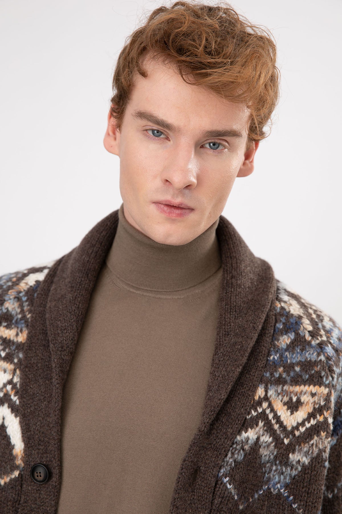 Gran Sasso Şal Yaka Yün Örgü Triko Ceket-Libas Trendy Fashion Store