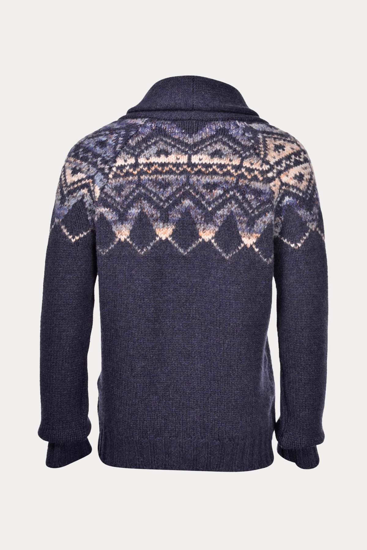 Gran Sasso Şal Yaka Yün Örgü Triko Ceket-Libas Trendy Fashion Store