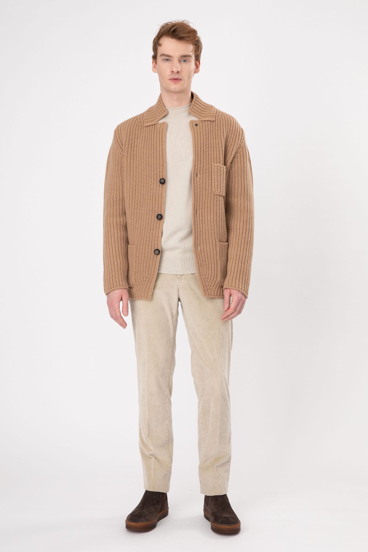 Gran Sasso Yuvarlak Yaka Yün Örgü Triko-Libas Trendy Fashion Store