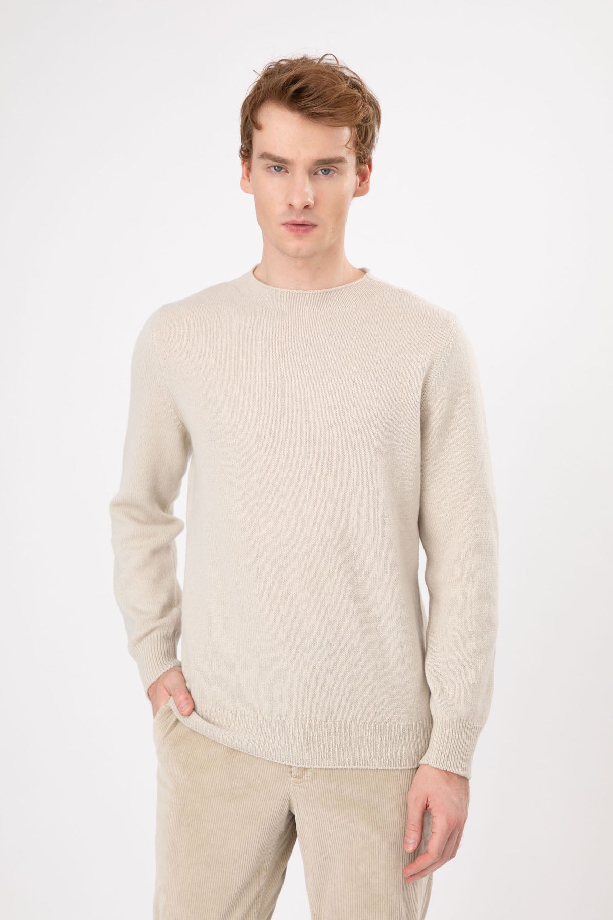 Gran Sasso Yuvarlak Yaka Yün Örgü Triko-Libas Trendy Fashion Store